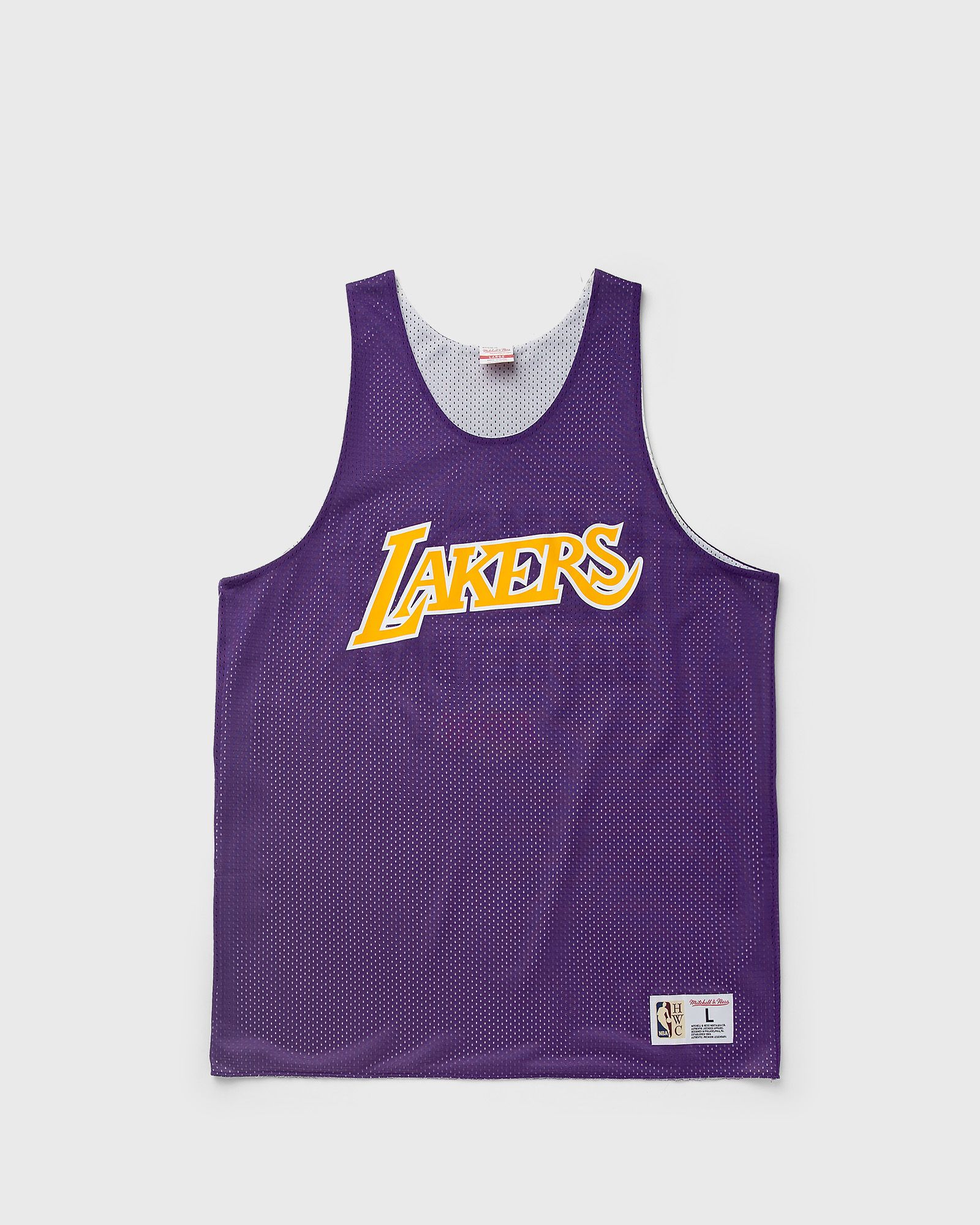NBA REVERSIBLE MESH PRACTICE TANK VINTAGE LOGO LAKERS