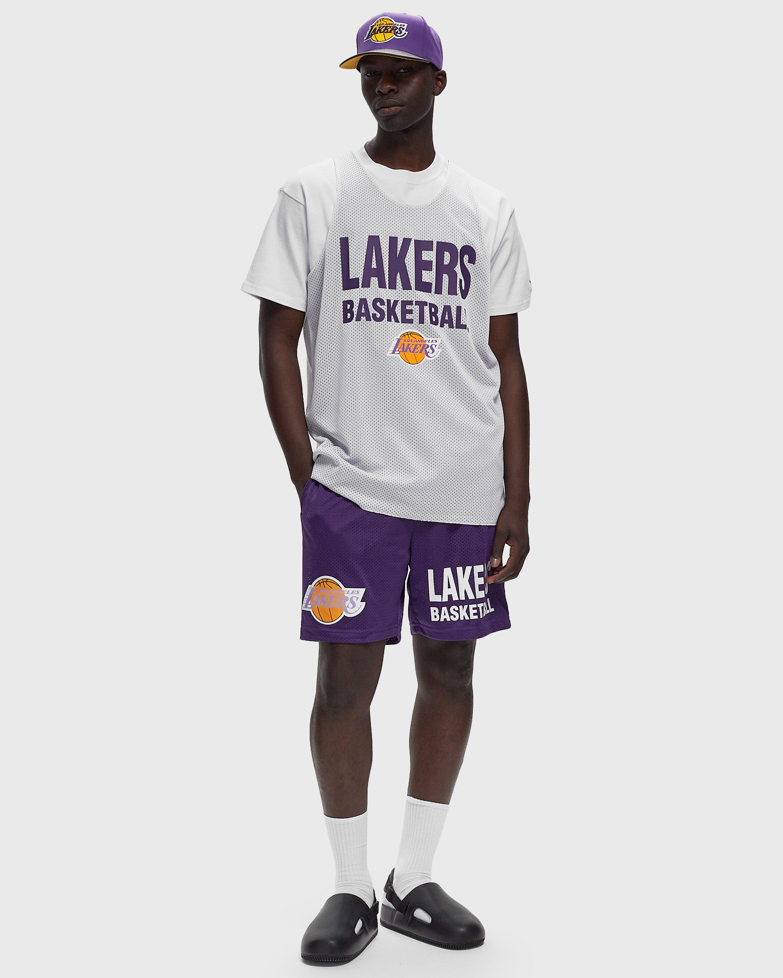 NBA REVERSIBLE MESH PRACTICE TANK VINTAGE LOGO LAKERS