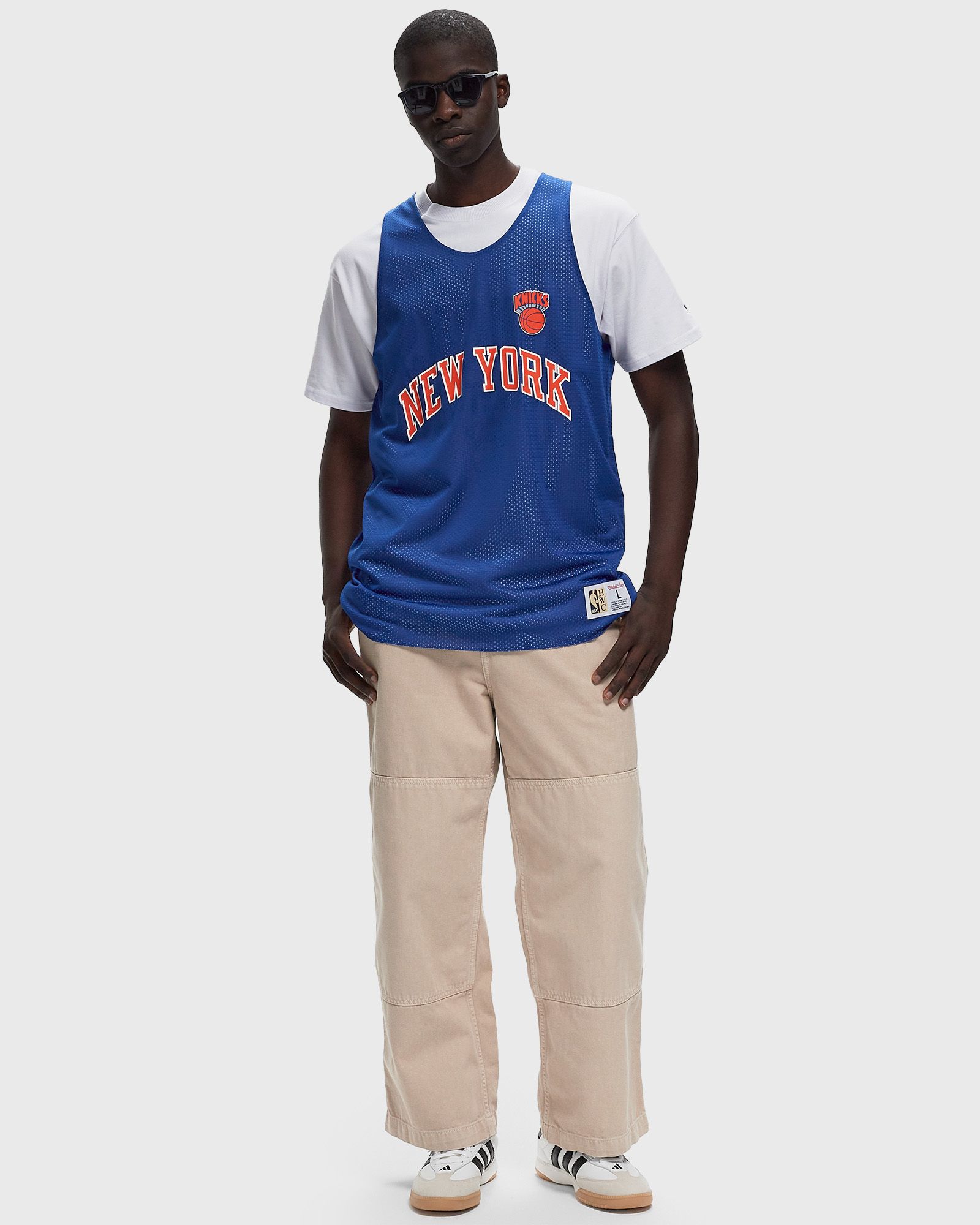 NBA REVERSIBLE MESH PRACTICE TANK VINTAGE LOGO KNICKS