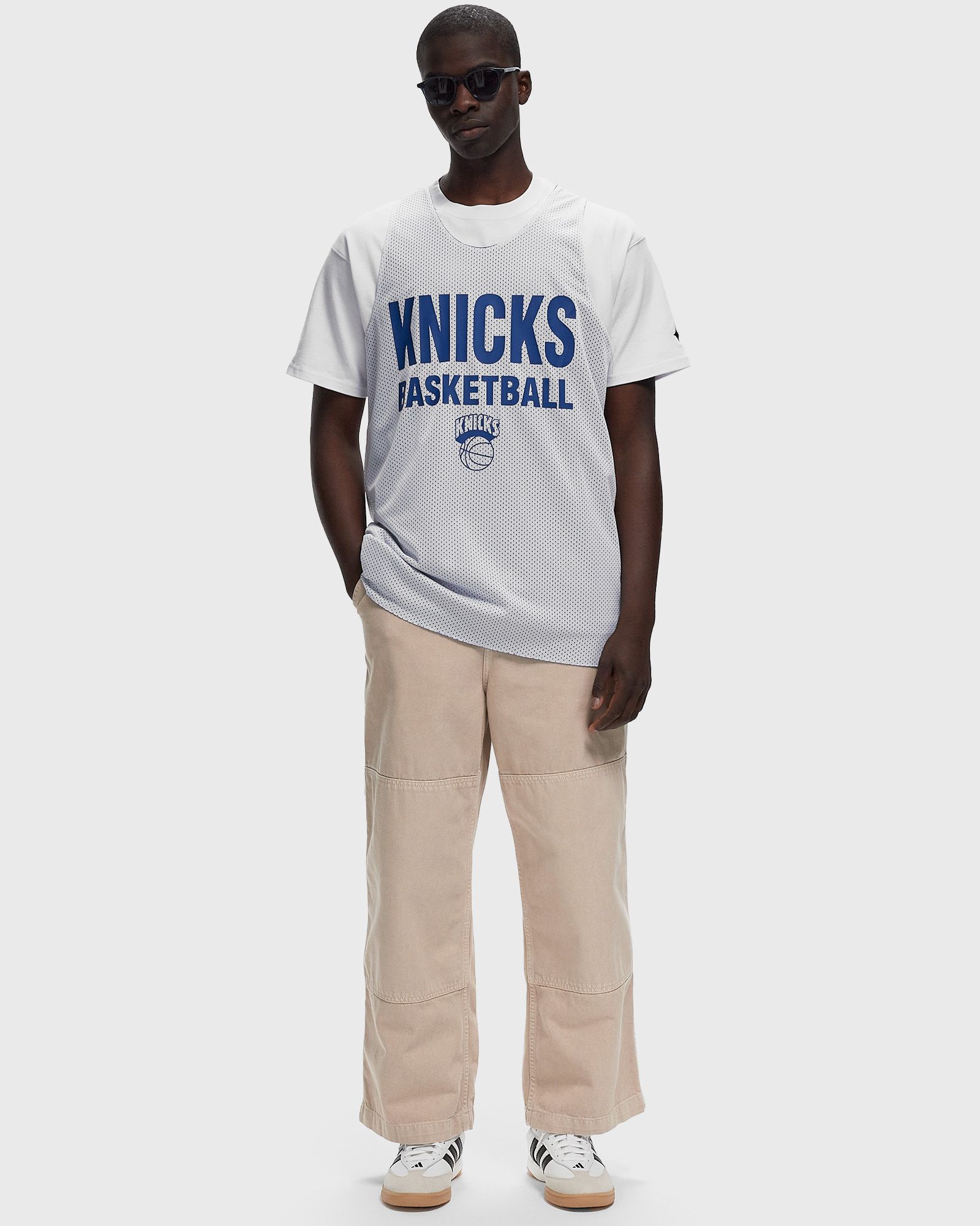 NBA REVERSIBLE MESH PRACTICE TANK VINTAGE LOGO KNICKS