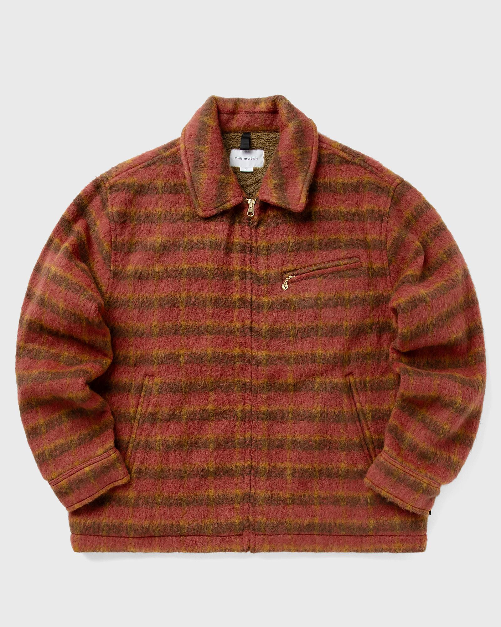 BRUSHED WOOL CHECK JACKET