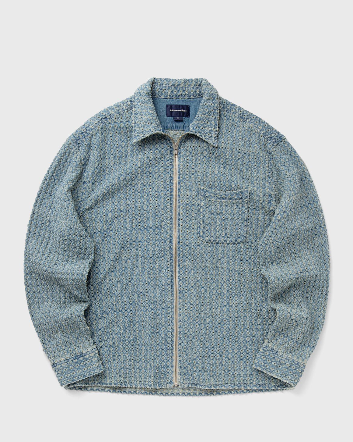 thisisneverthat DAMAGED DENIM SHIRT Blue | BSTN Store
