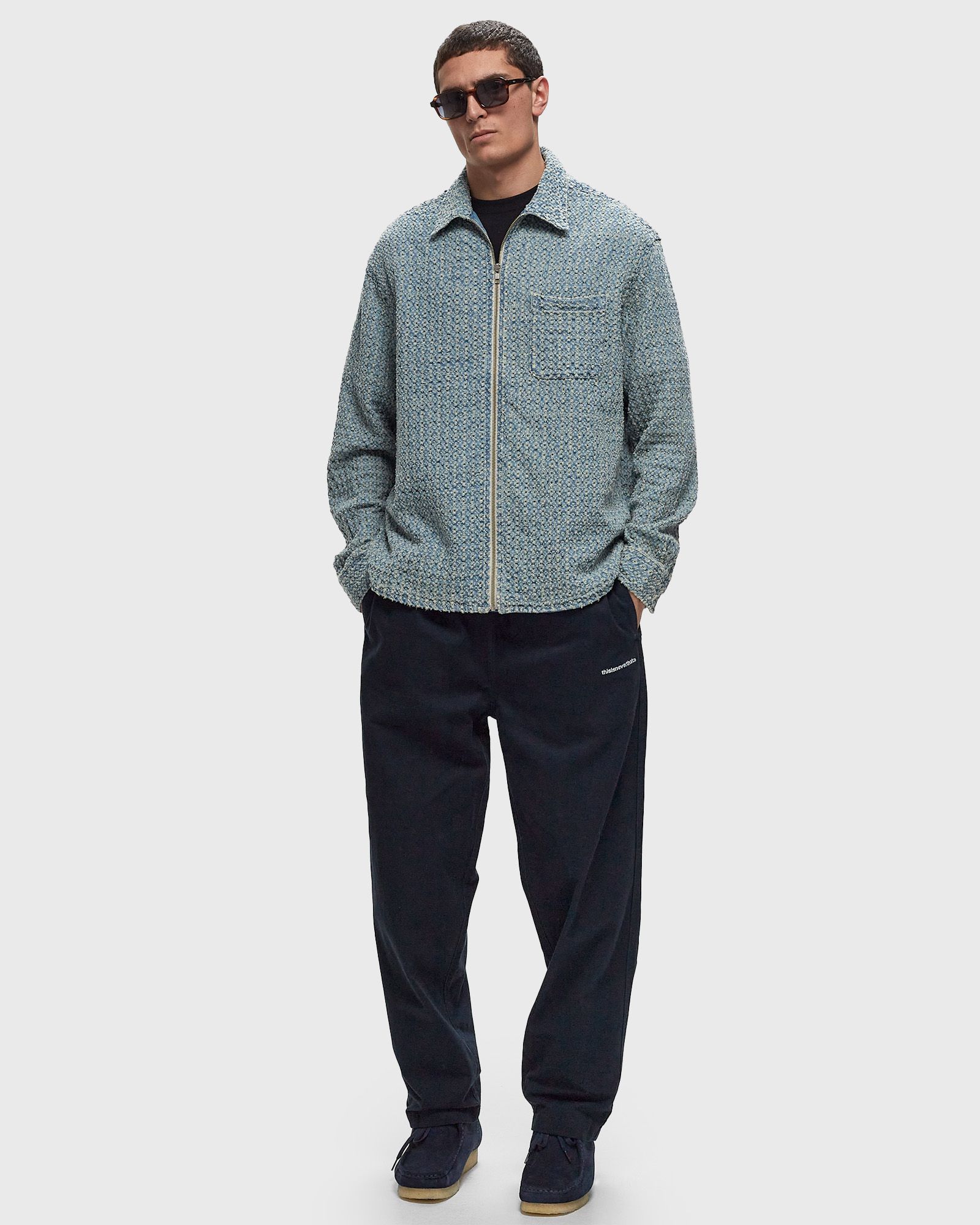 thisisneverthat DAMAGED DENIM SHIRT Blue | BSTN Store