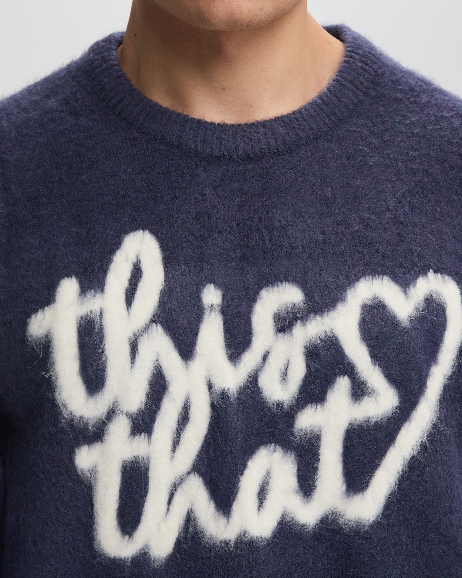 HEART LOGO KNIT SWEATER