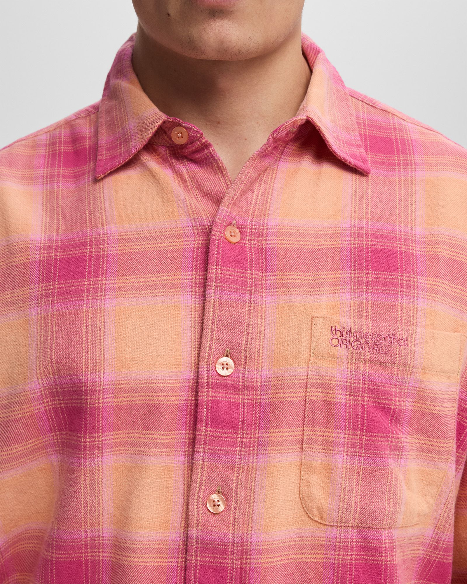 SHADOW PLAID FLANNEL SHIRT
