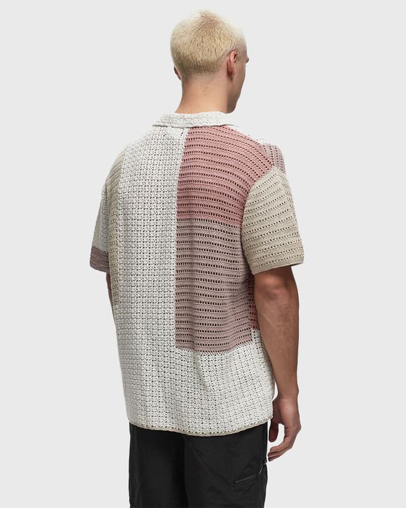 Block Crochet Knit Shirt
