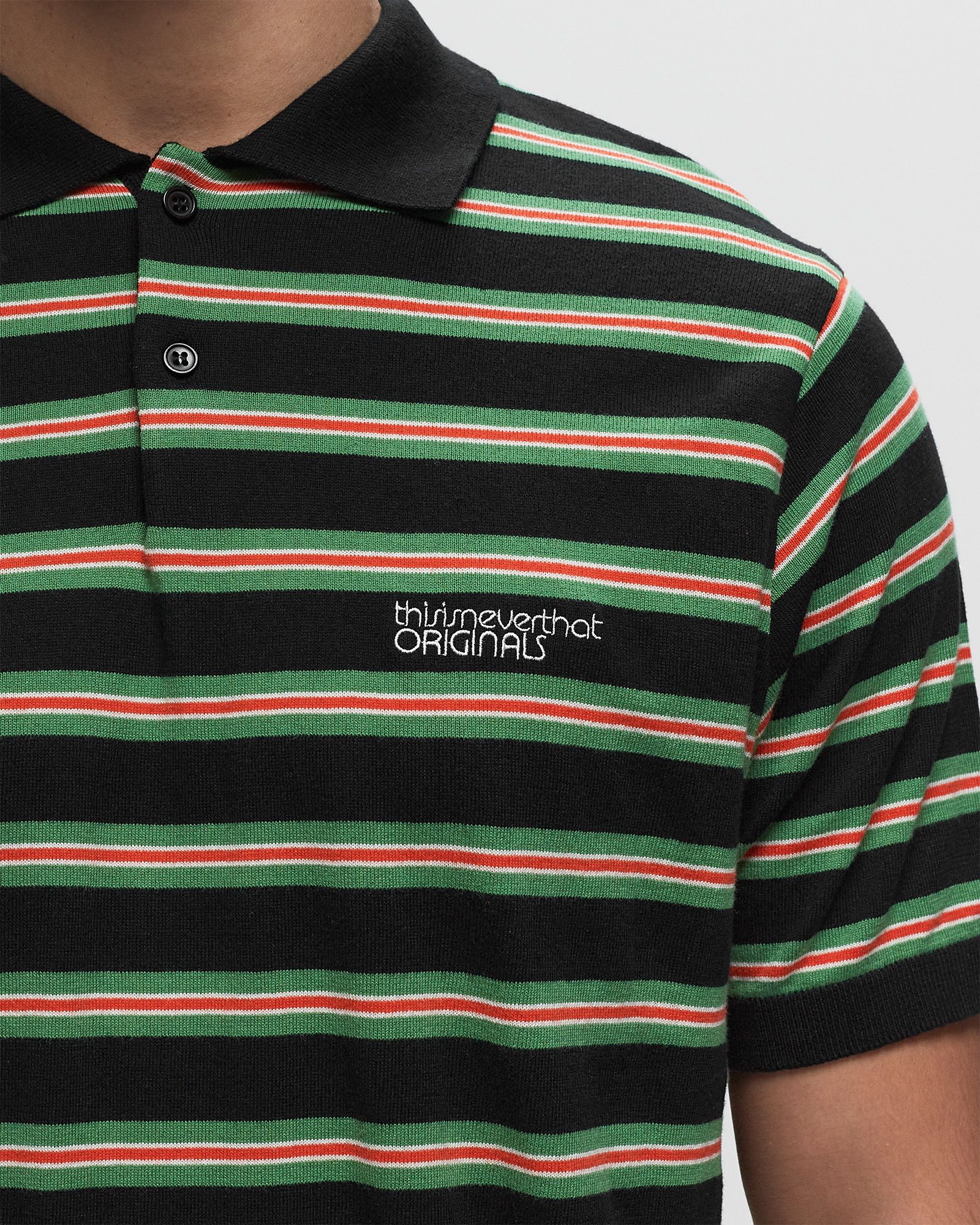 Striped Knit Polo