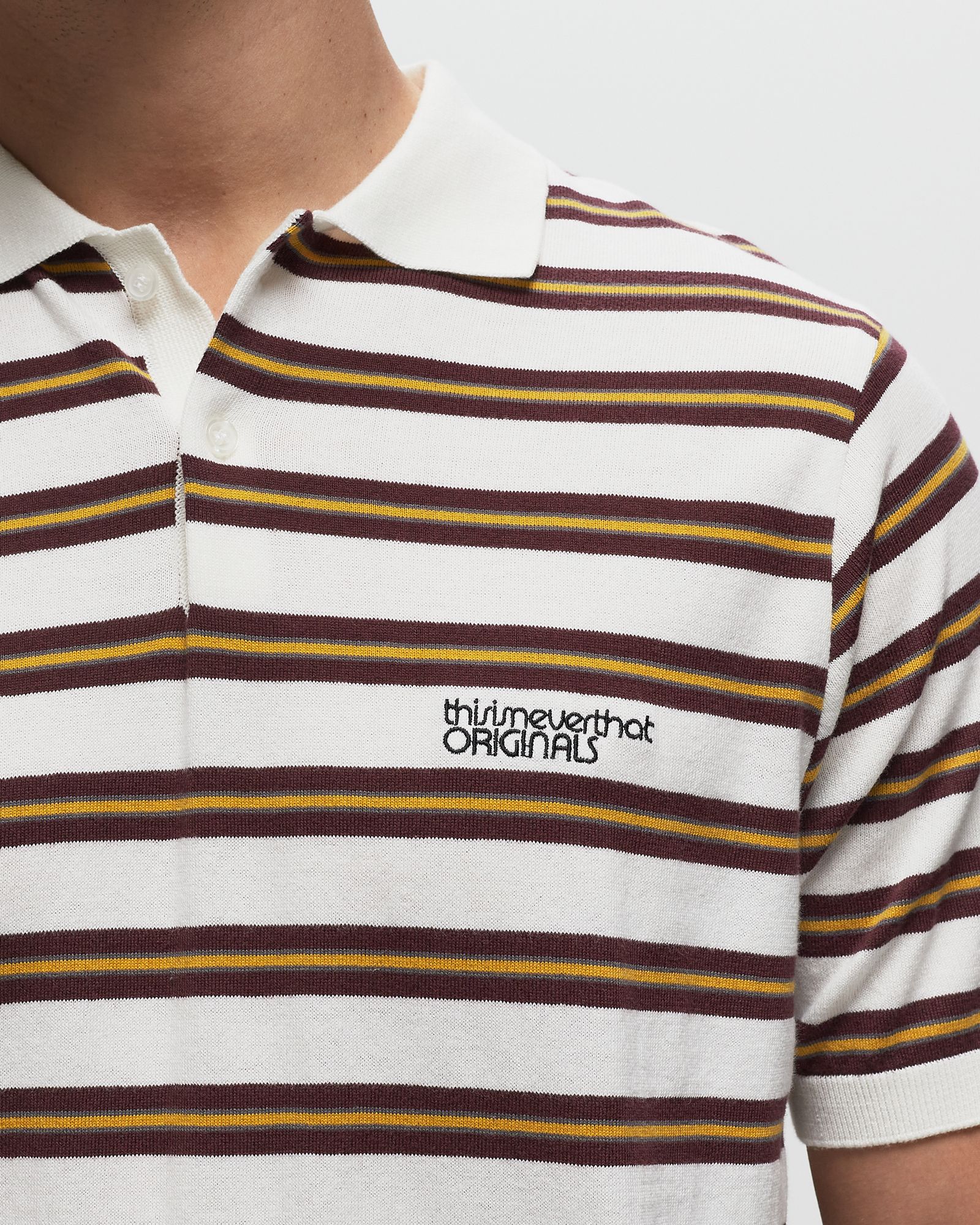 Striped Knit Polo