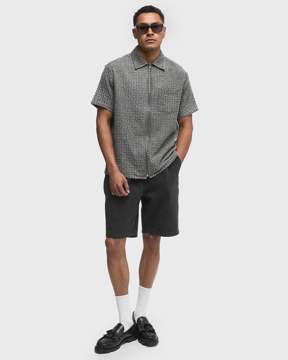 Thumbnail - Damaged Denim Zip S/S Shirt