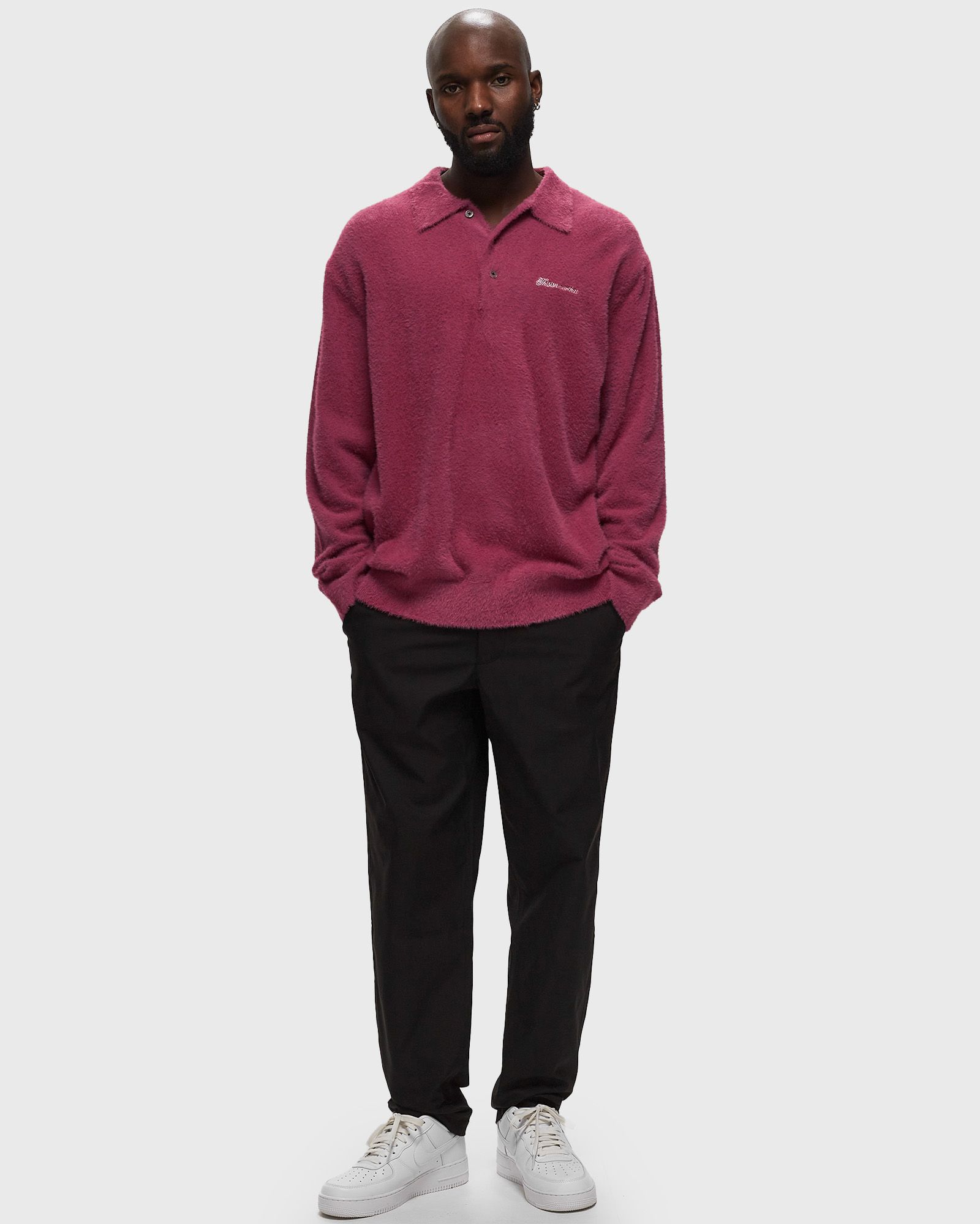 Script Shaggy Knit Polo