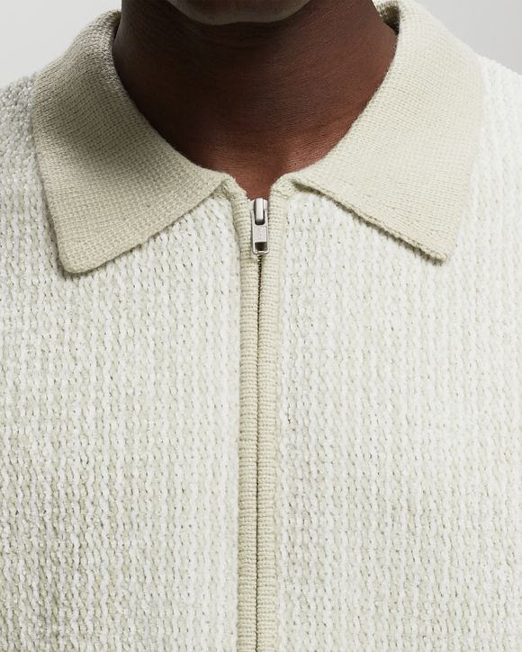 thisisneverthat Velvet Knit Zip Polo Beige