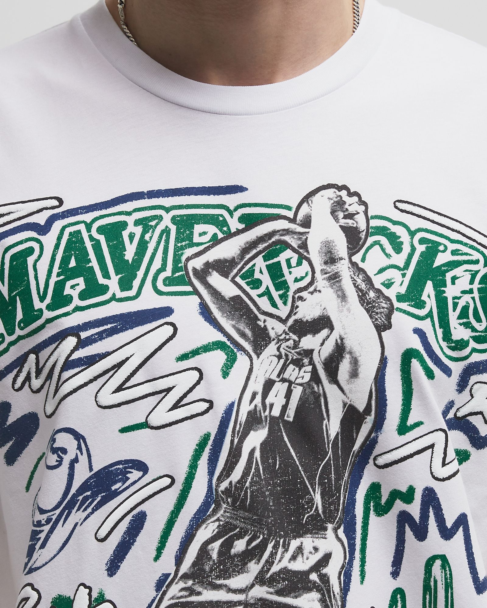 NBA CHALKED UP TEE DALLAS MAVERICKS DIRK NOWITZKI