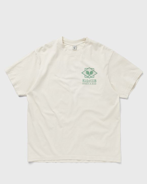 Sporty & Rich NY RACQUET CLUB T SHIRT White - CREAM/VERDE