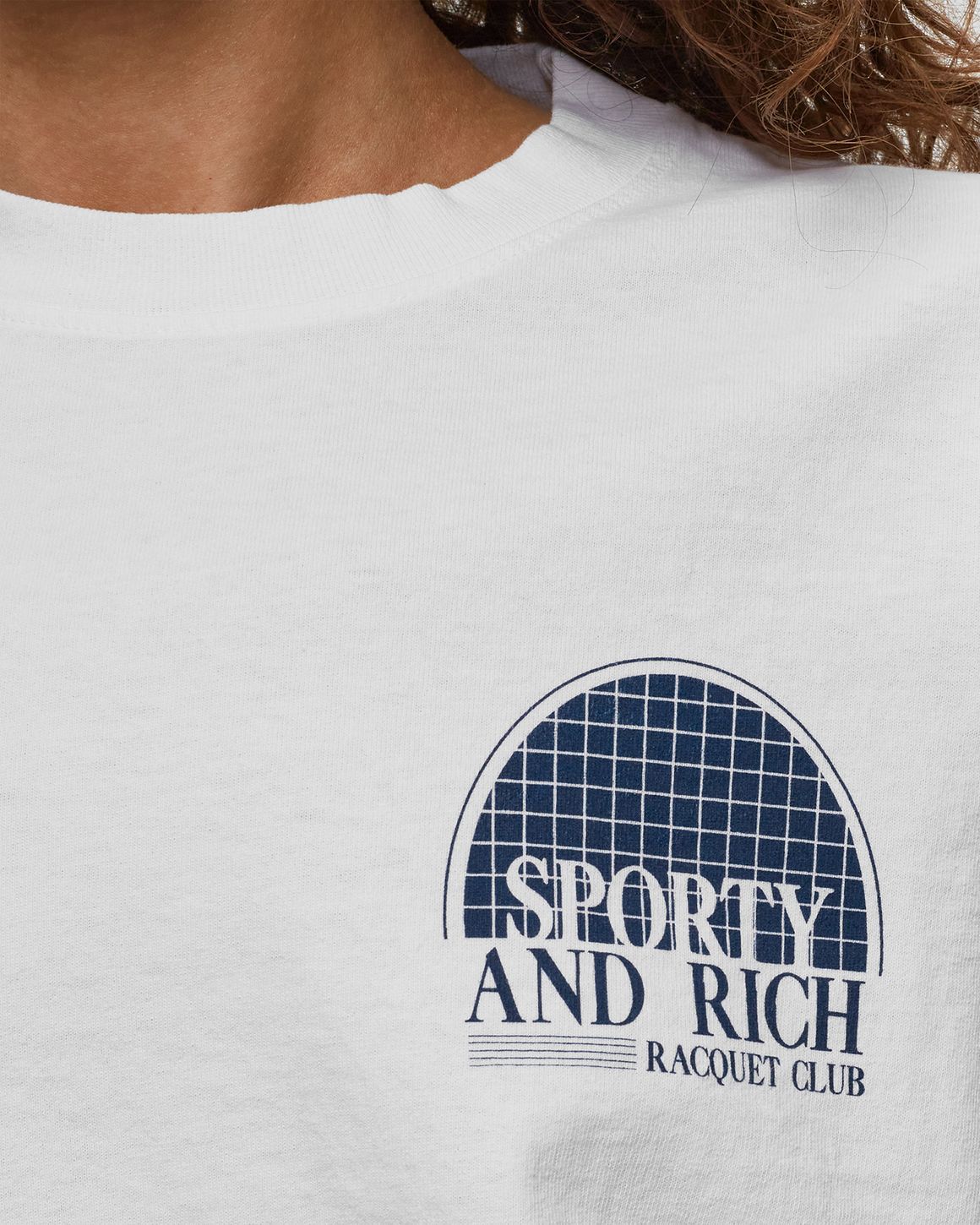 ★Sporty & Rich★ Racquet Club Logo Short Sleeve T-Shirt Whi Sporty & Rich - RACQUET CLUB BEIGE T-SHIRT – LE LABO STORE