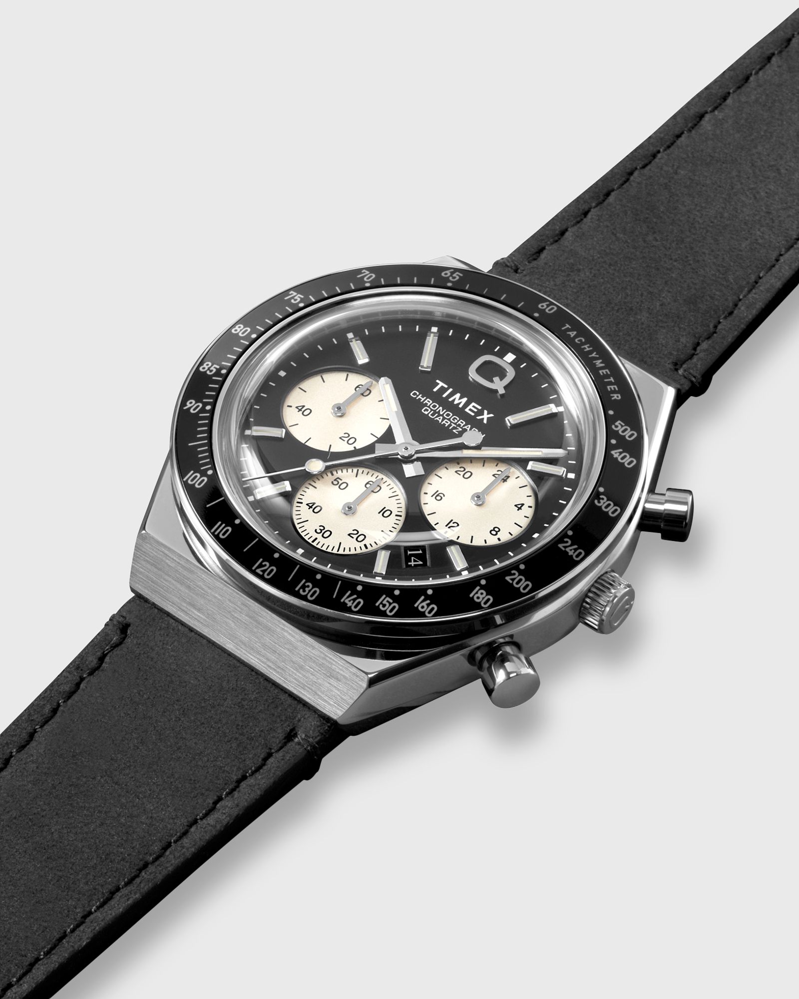 Ronherman × TIMEX WATCH クォーツ腕時計 BLACK Q Timex Chronograph Watch in Black/Black | Shop Sid Mashburn