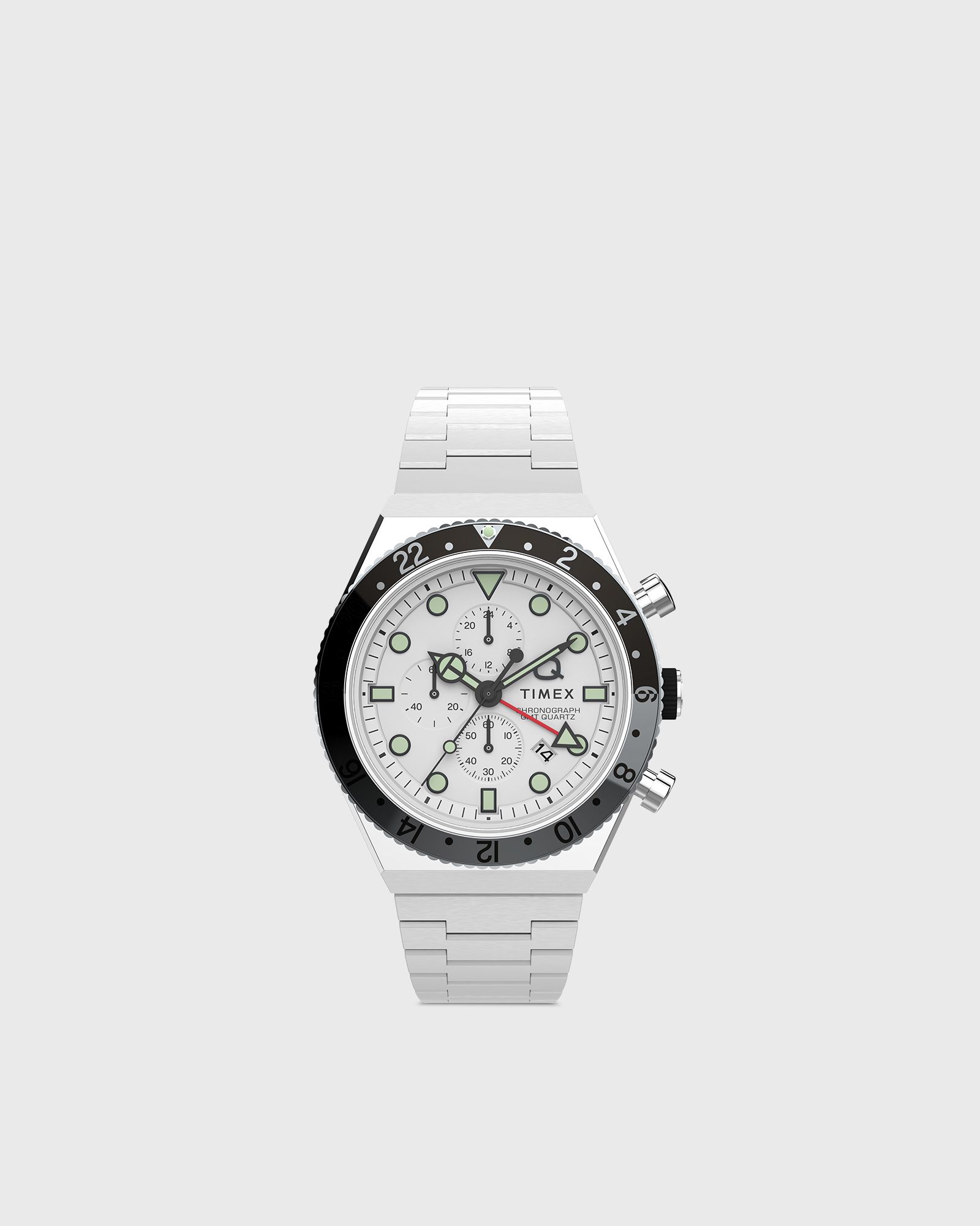 Q Timex 3 Time Zone Chronograph