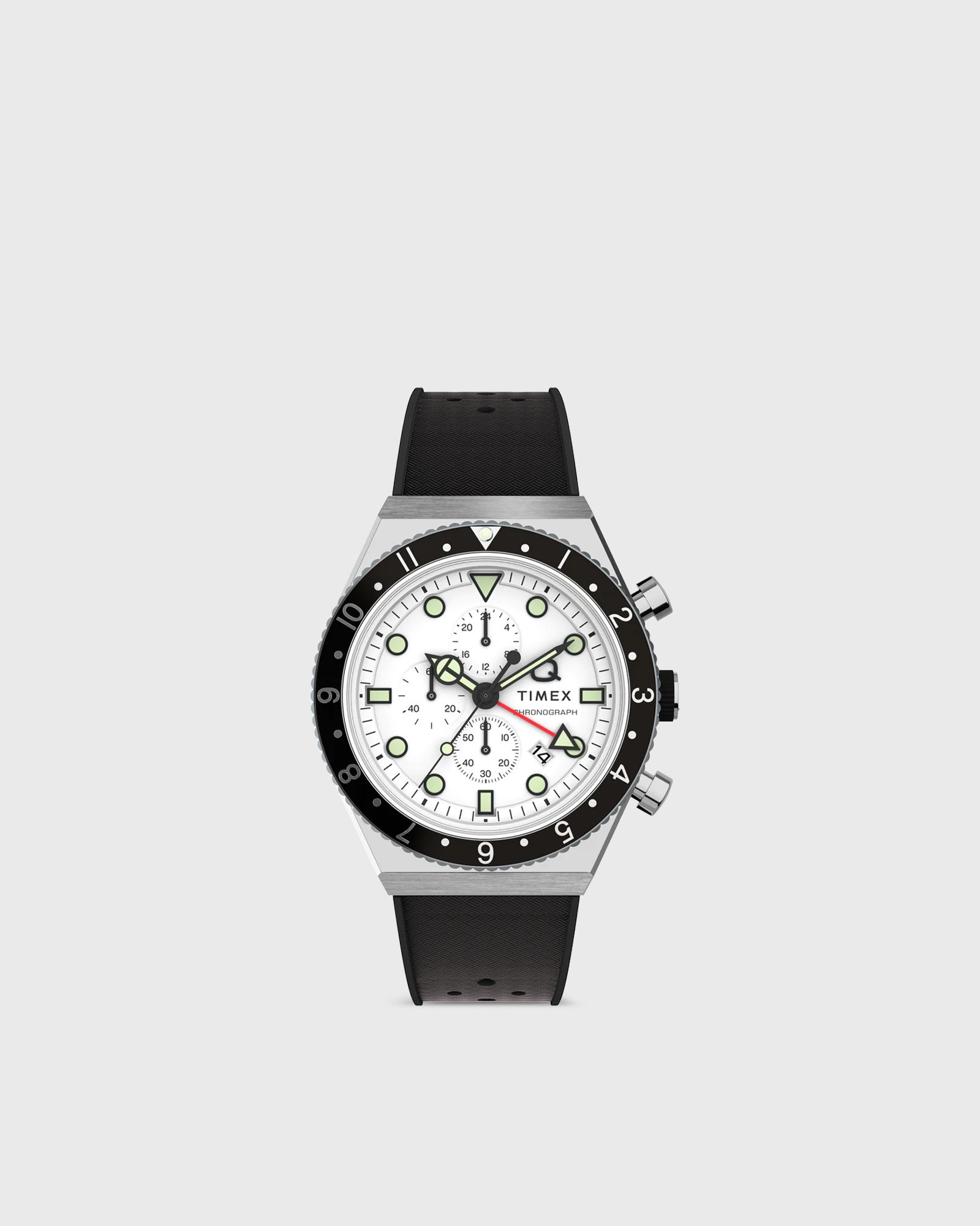 Q Timex 3 Time Zone Chronograph
