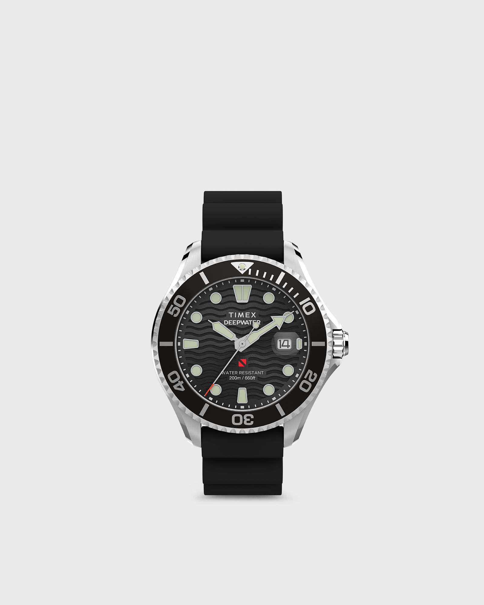 Deep Water Abyss 200 SST Black Dial Black Rubber Strap 44mm case