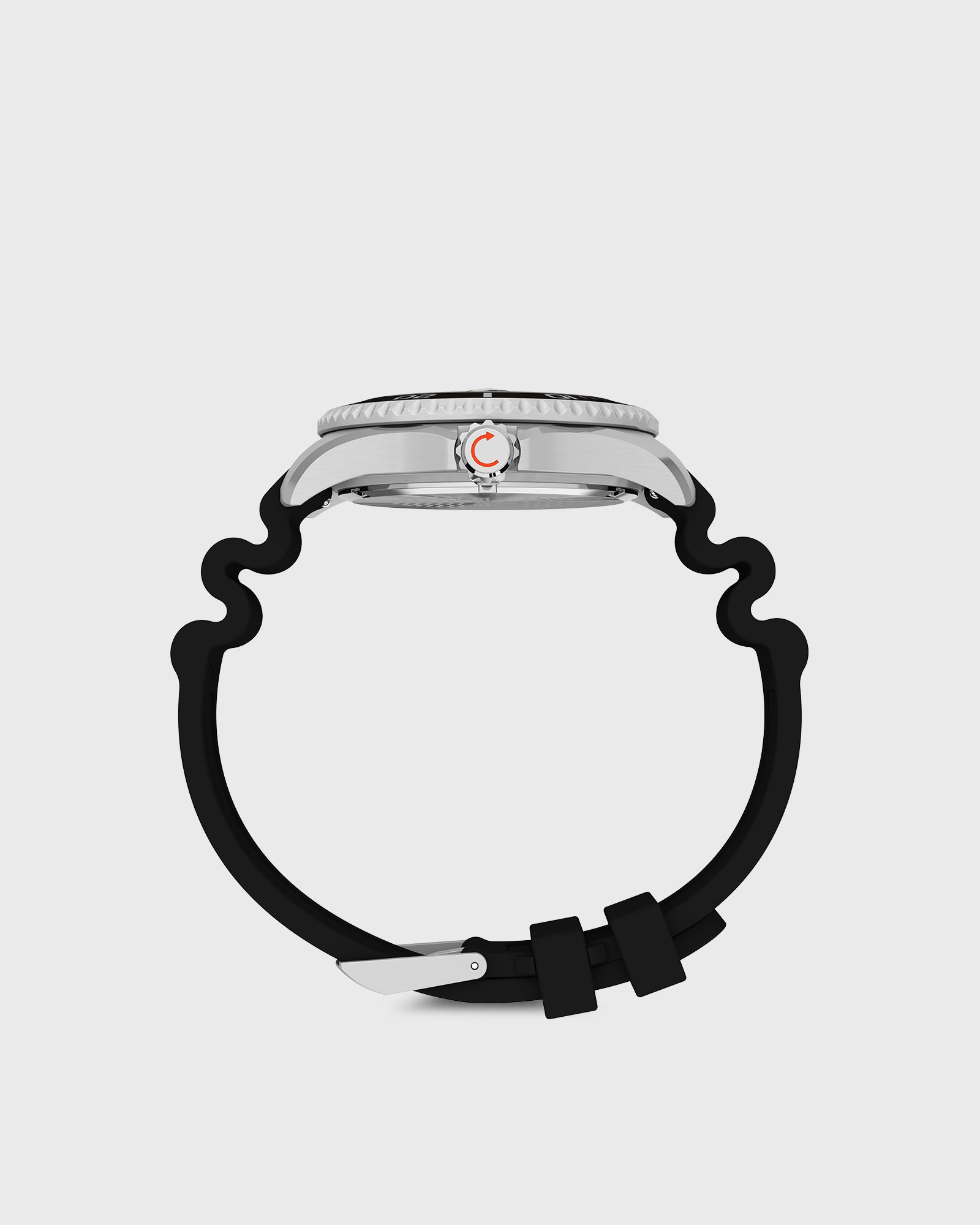 Deep Water Abyss 200 SST Black Dial Black Rubber Strap 44mm case