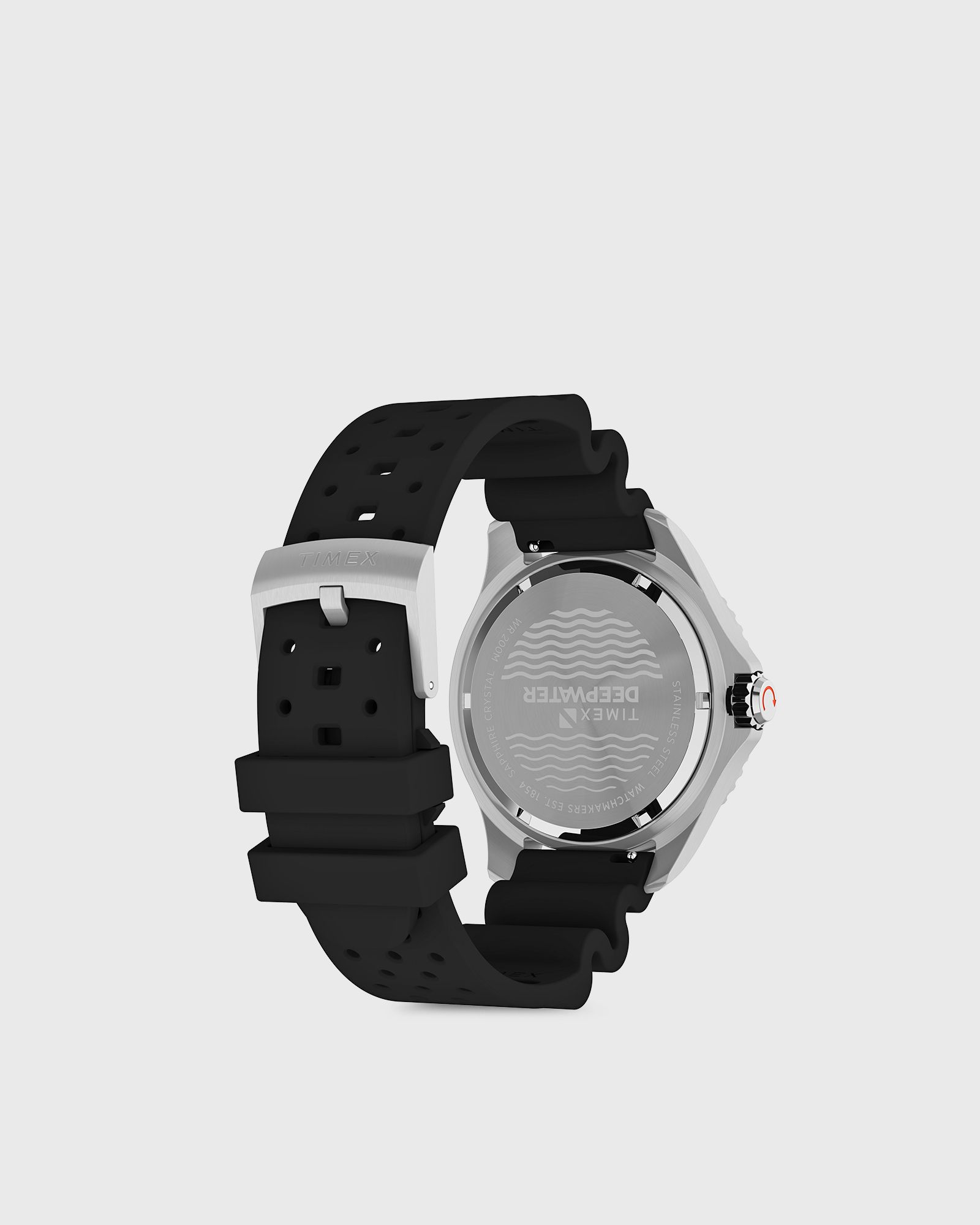 Deep Water Abyss 200 SST Black Dial Black Rubber Strap 44mm case