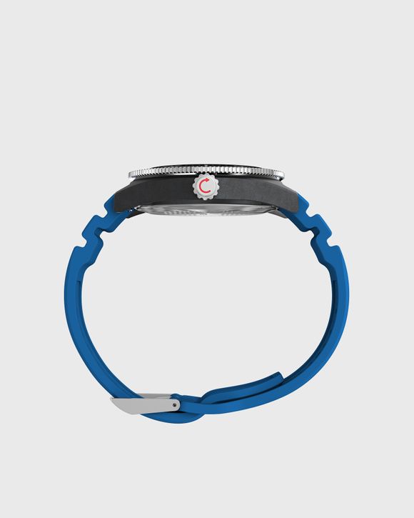 Deep Water Reef 200 Composite Black Dial Blue Rubber Strap 43mm case