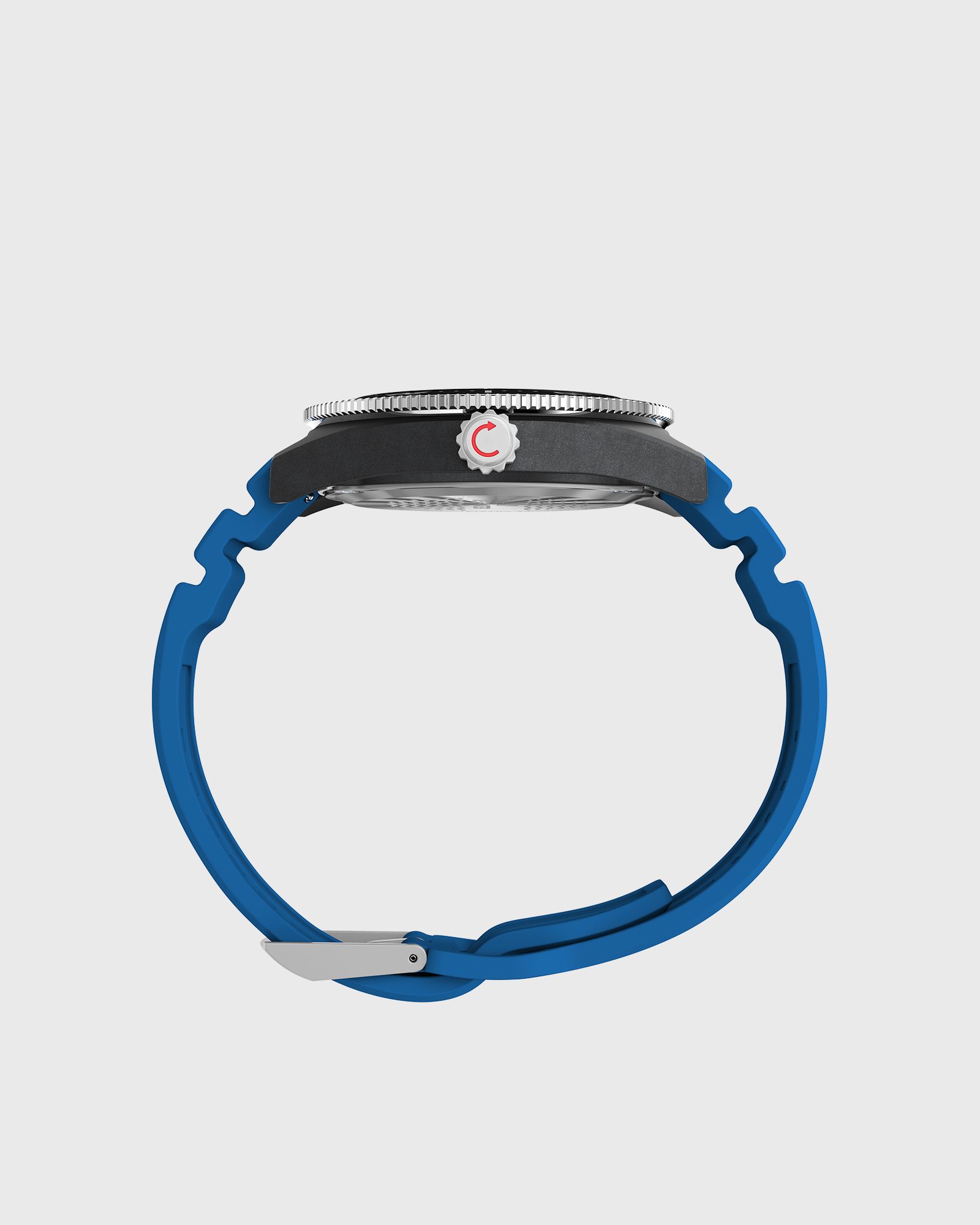 Deep Water Reef 200 Composite Black Dial Blue Rubber Strap 43mm case