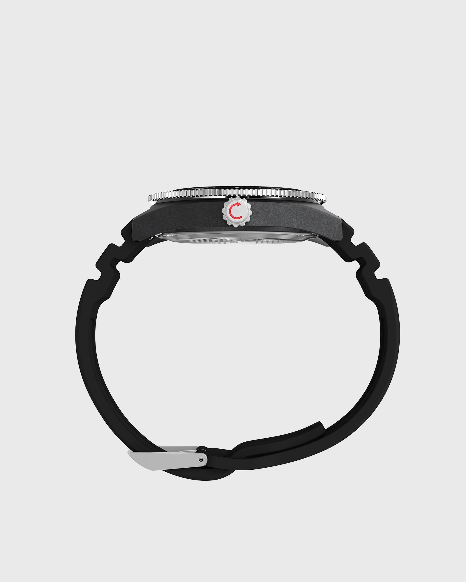 Deep Water Reef 200 Composite Black Dial Black Rubber Strap 43mm case