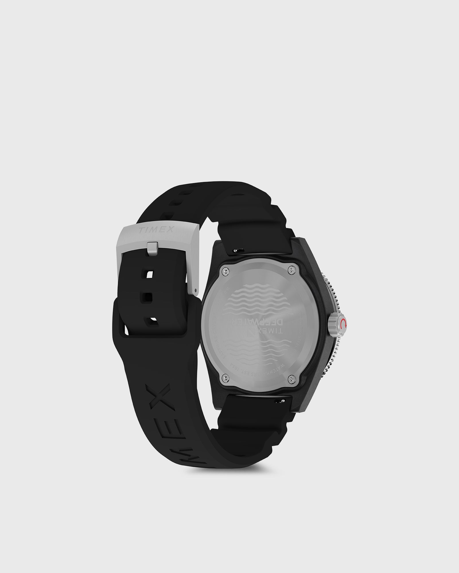 Deep Water Reef 200 Composite Black Dial Black Rubber Strap 43mm case