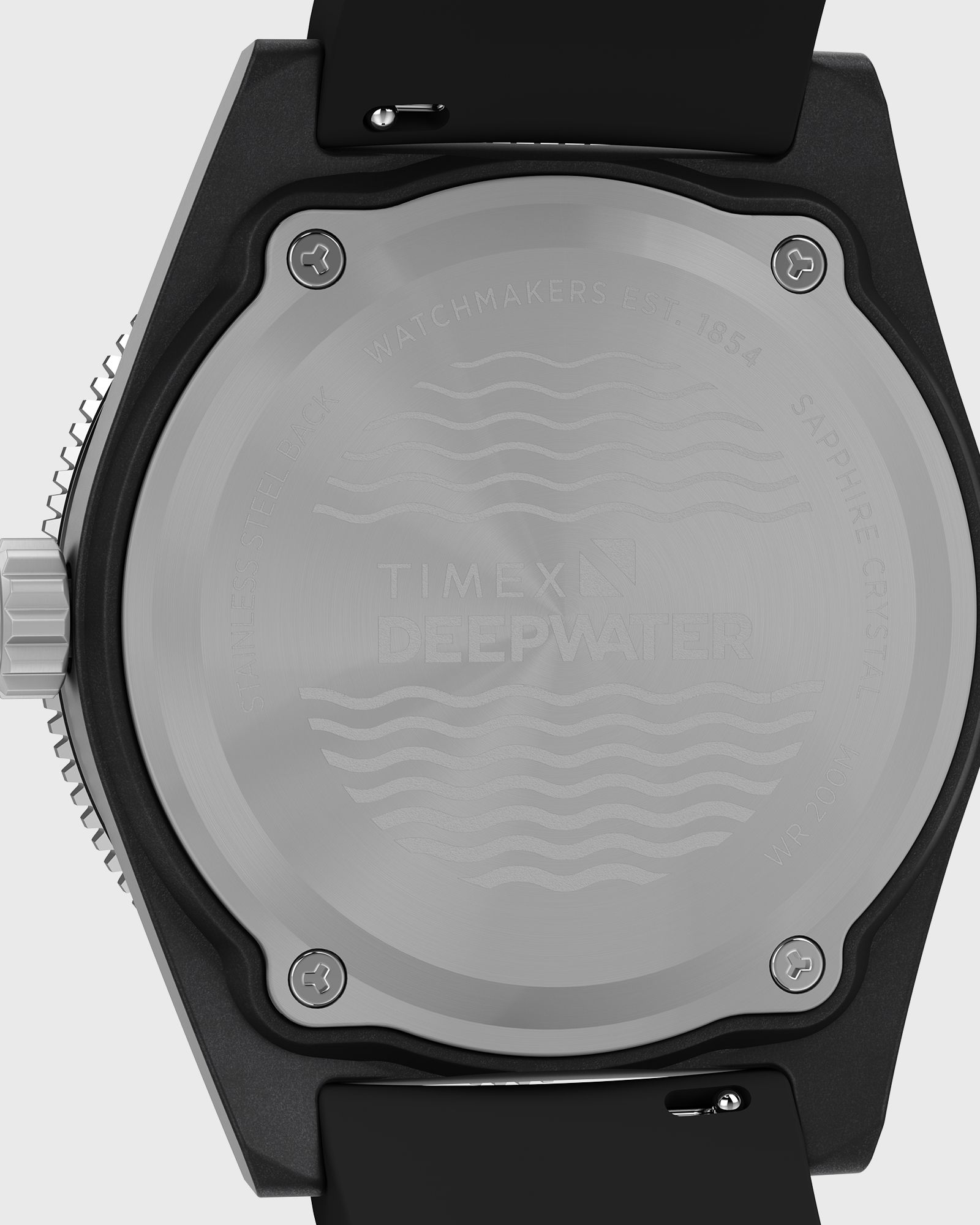 Deep Water Reef 200 Composite Black Dial Black Rubber Strap 43mm case