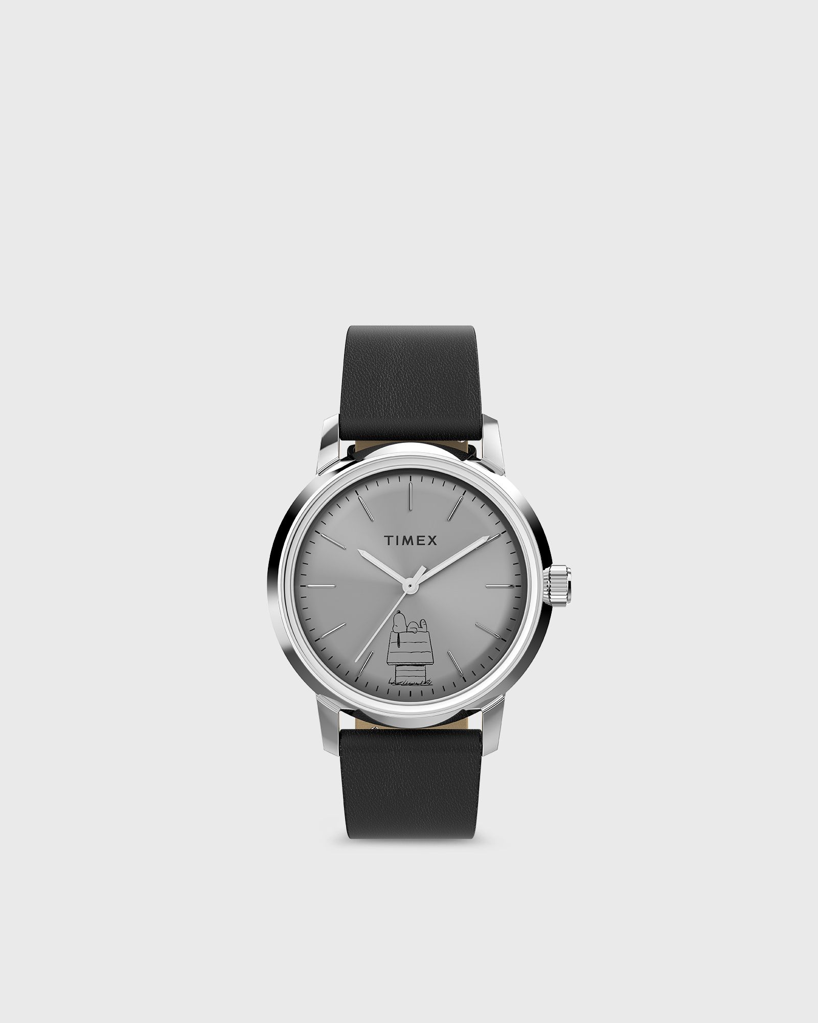 Peanuts Marlin Auto 75th Anniversary - Stainless Steel Case and Black Leather Strap 40mm case