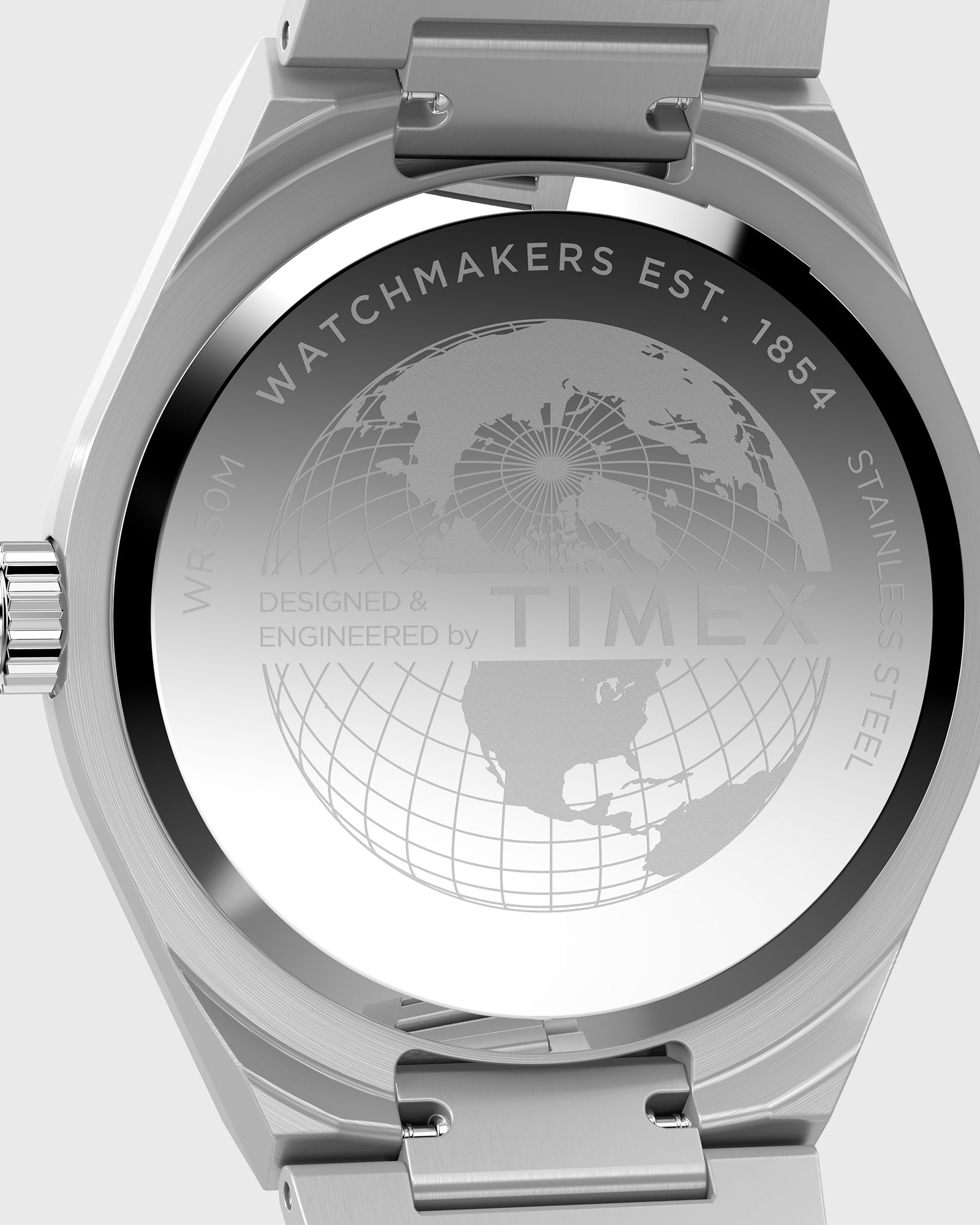 Q - Timex GMT Silver Tone Case and Bracelet 39mm case