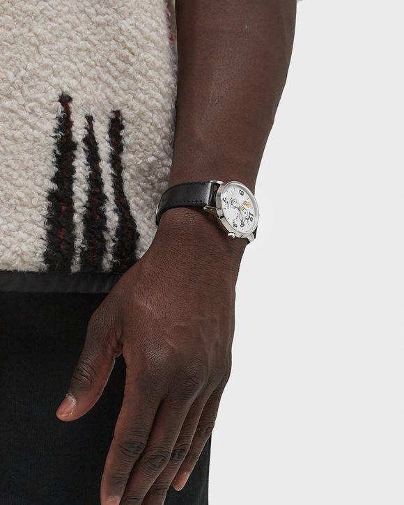 Thumbnail - Peanuts Marlin 38mm Snoopy 75th Anniversary White Dial and Black Leather Strap 38mm case