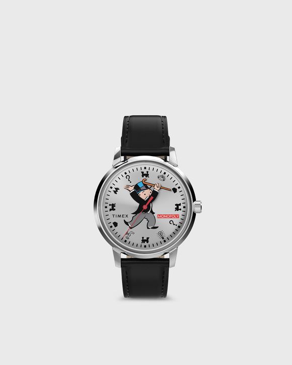 X Monopoly Marlin 38Mm Sst Case Silver Dial Black Strap