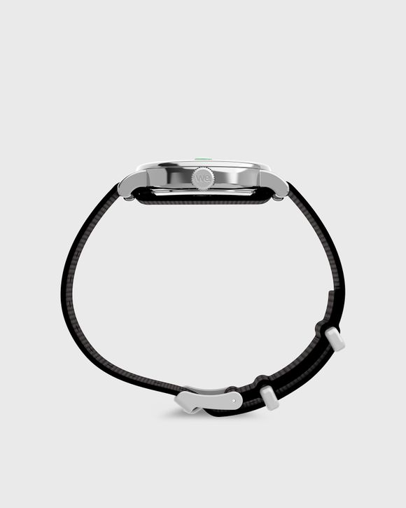 X Monopoly Weekender 37Mm Silver Tone Case Green Dial Black Strap