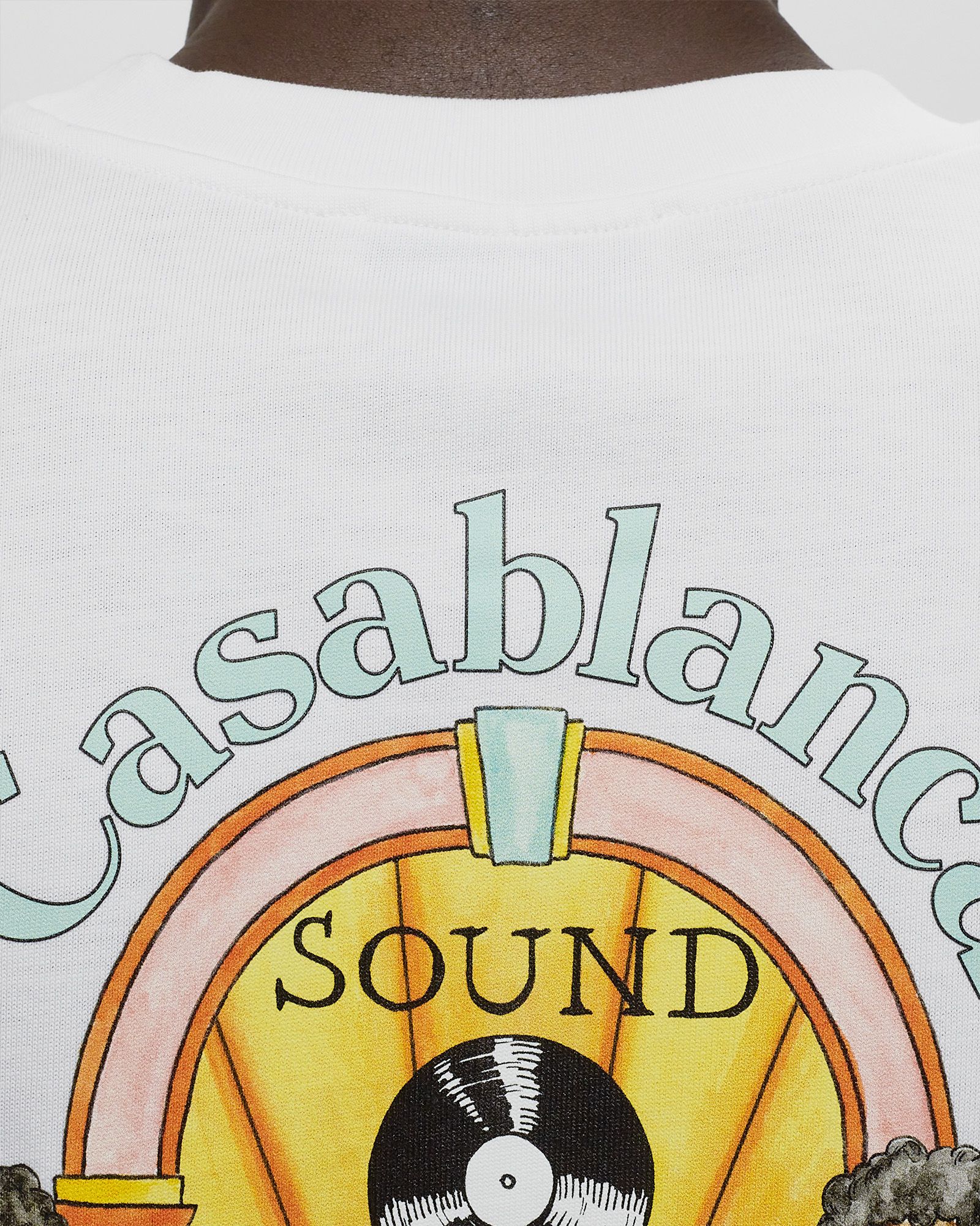 Casablanca STUDIO DE MUSIQUE PRINTED UNISEX T-SHIRT White