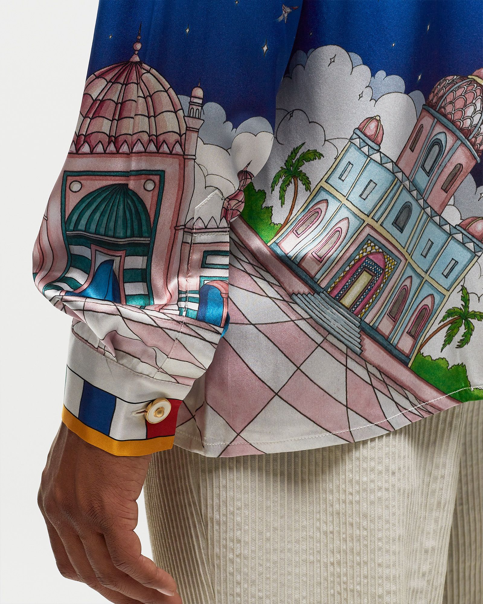 CUBAN COLLAR LONG SLEEVE SHIRT