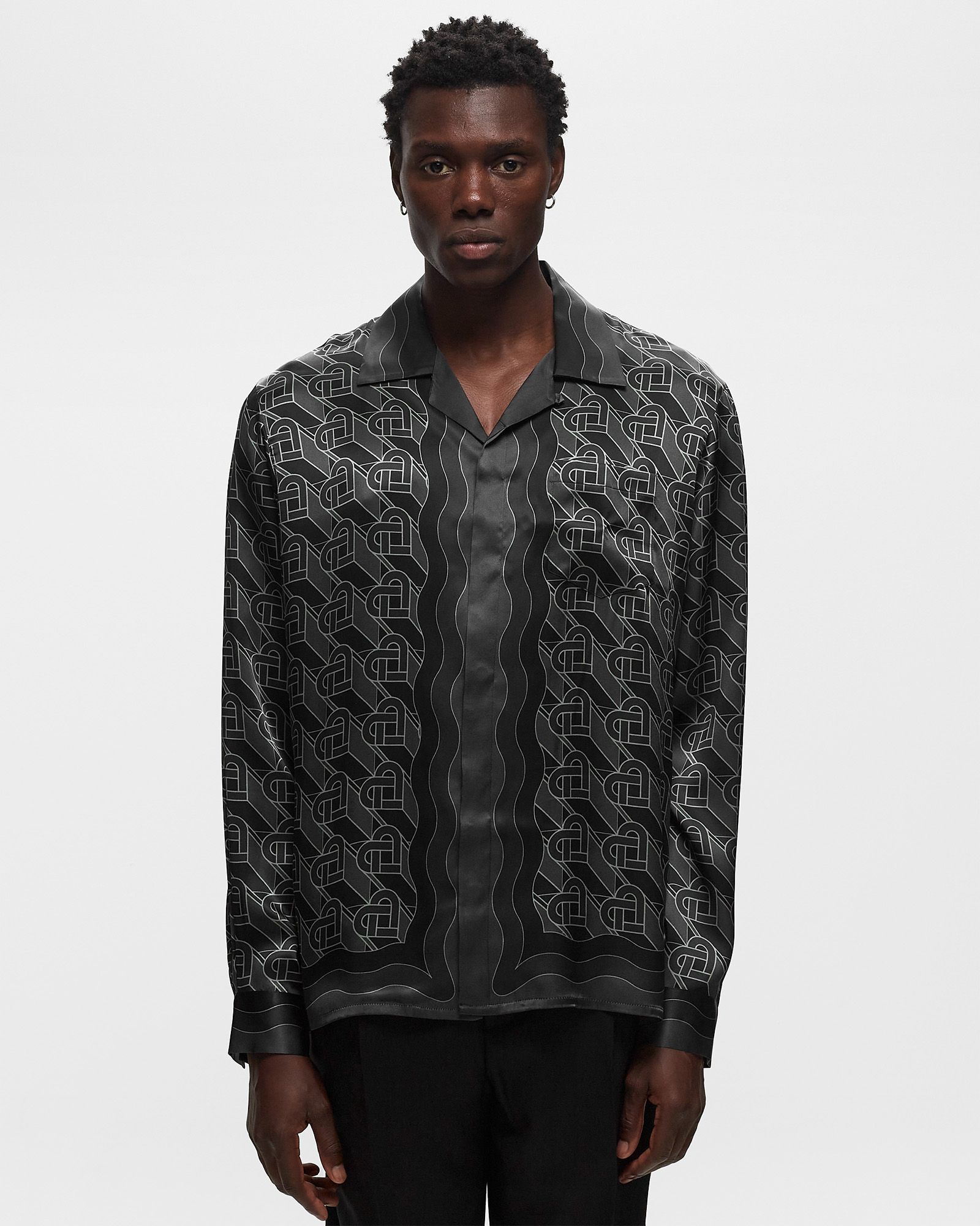 CUBAN COLLAR LONG SLEEVE SHIRT