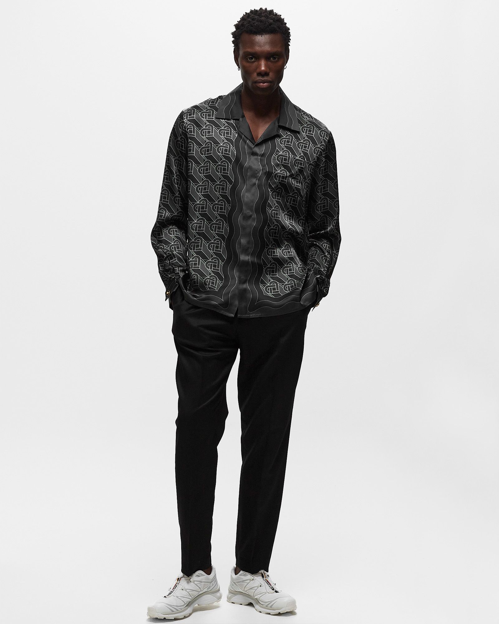 CUBAN COLLAR LONG SLEEVE SHIRT