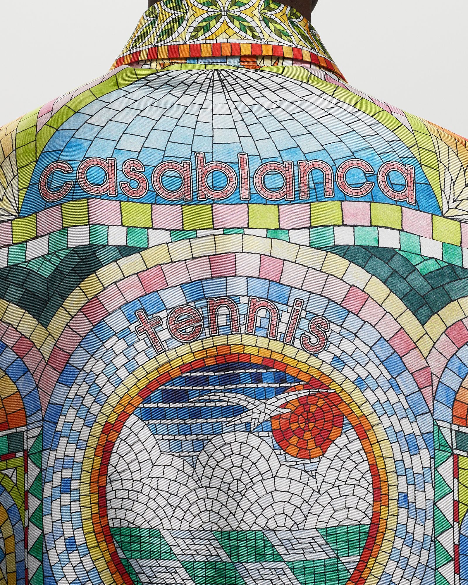 CASABLANCA 2023SS ニットシャツ M 美品 Futuro Optimisto Long Sleeve Shirt Multicolor | The Webster