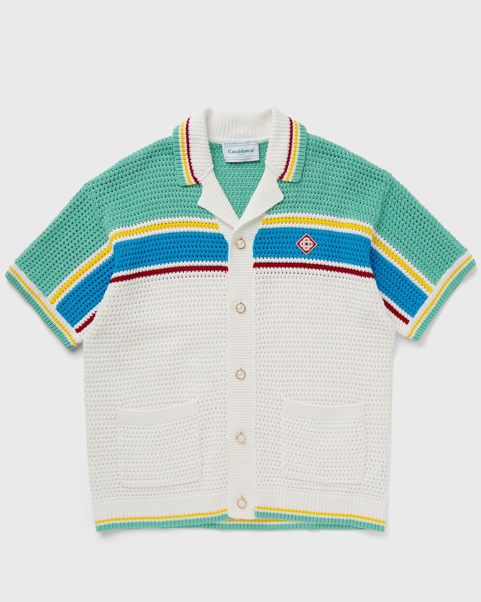 Casablanca CROCHET EFFECT TENNIS SHIRT White | BSTN Store