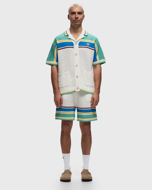 CROCHET EFFECT TENNIS SHIRT