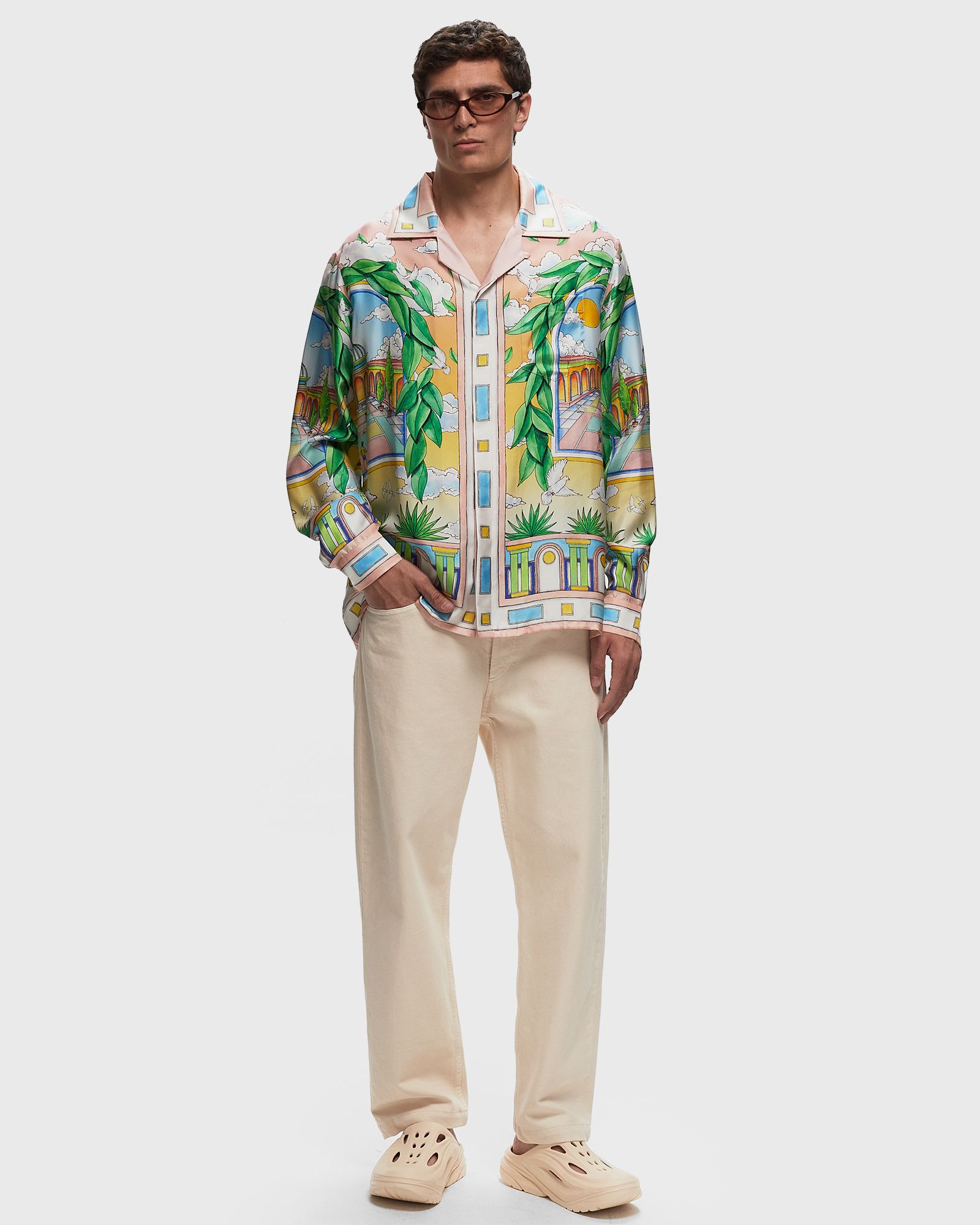 CUBAN COLLAR LONG SLEEVE SHIRT