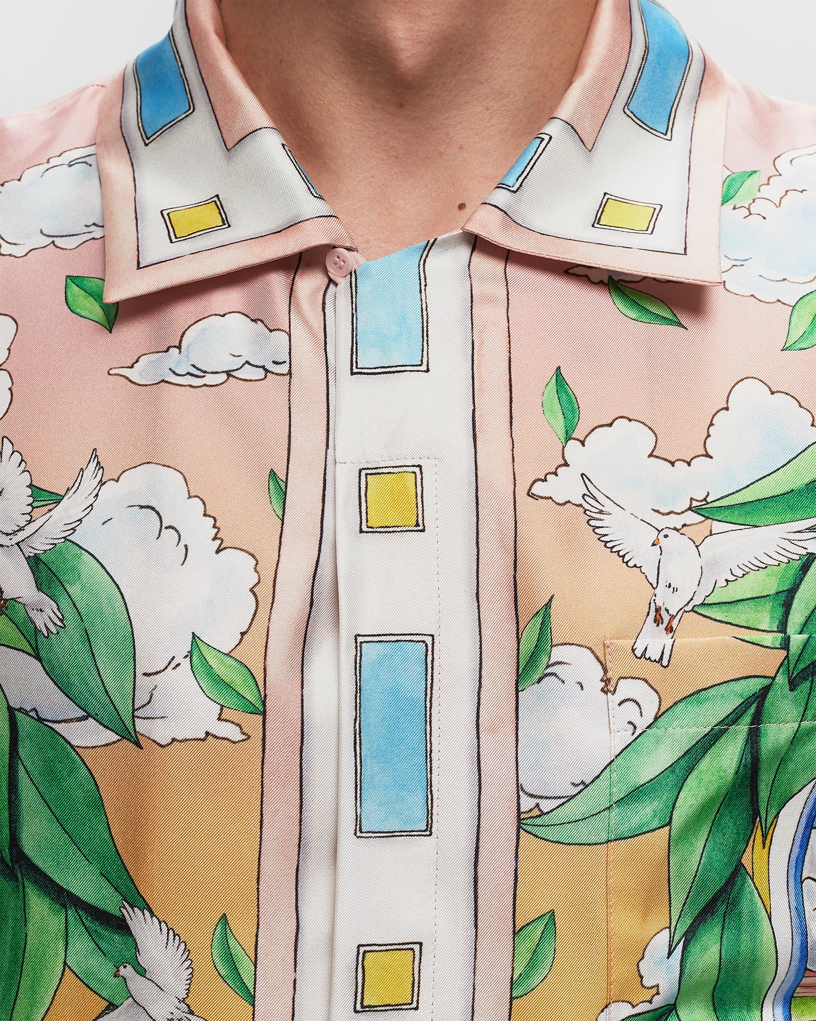 CUBAN COLLAR LONG SLEEVE SHIRT