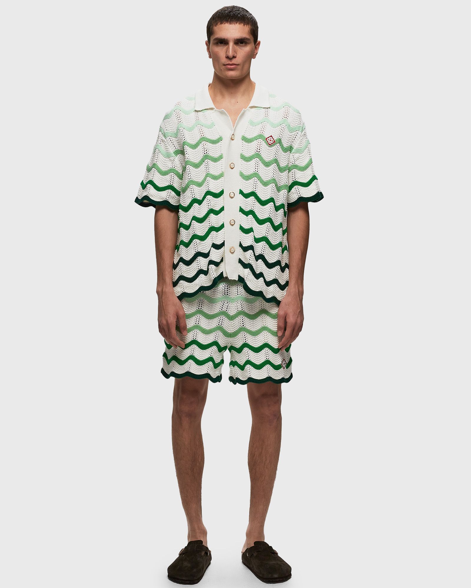 GRADIENT WAVE TEXTURE SHIRT