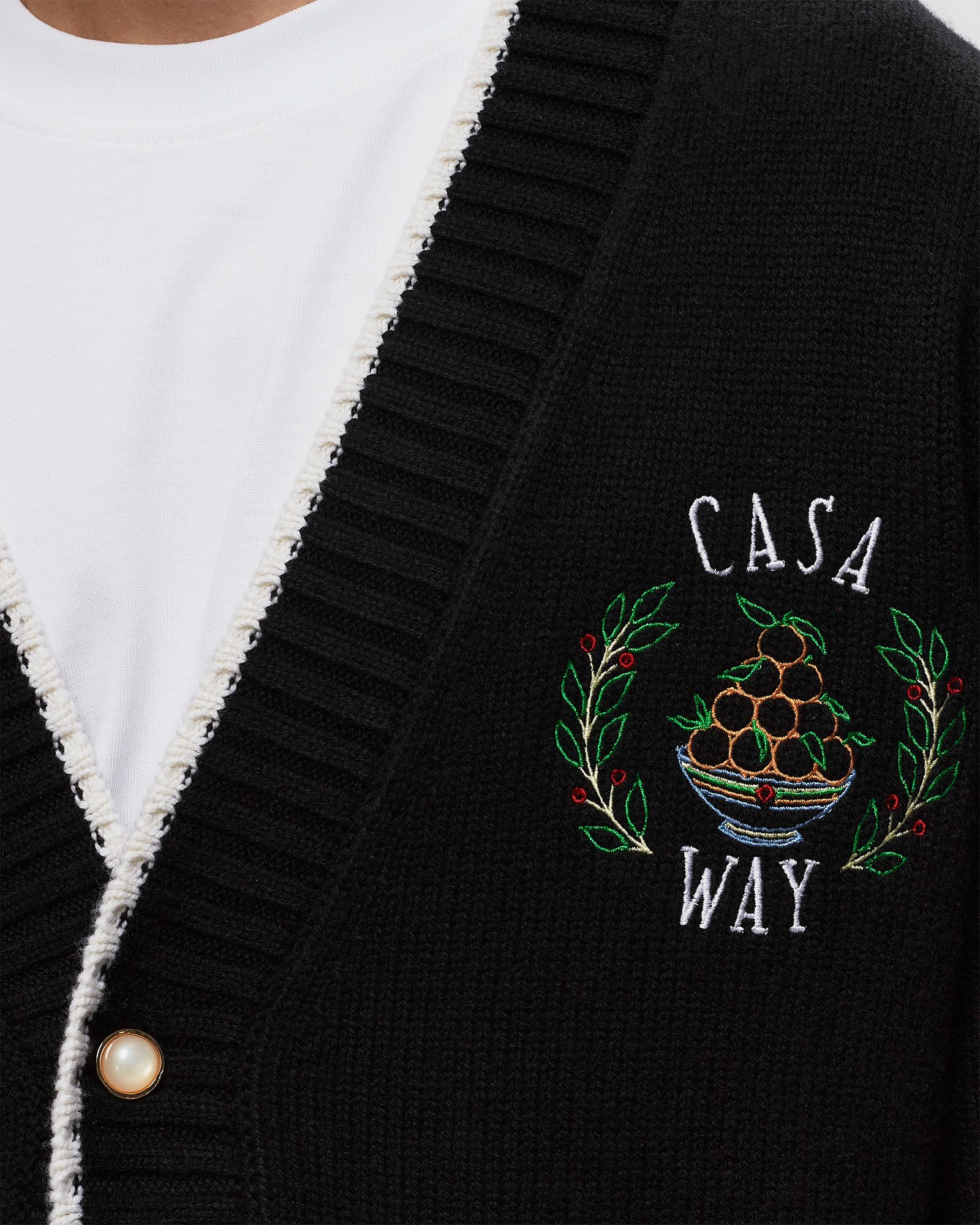 EMBROIDERED CASA WAY CARDIGAN