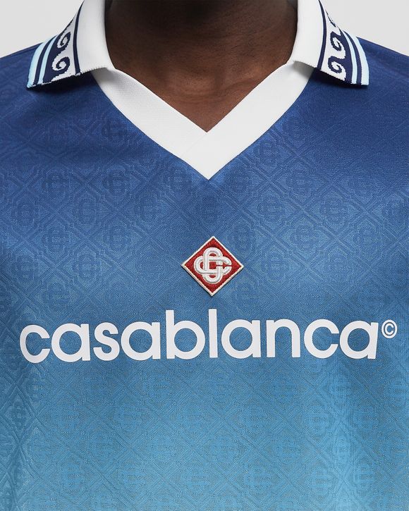 Casablanca UNISEX SHORT SLEEVE FOOTBALL SHIRT Blue/Pink
