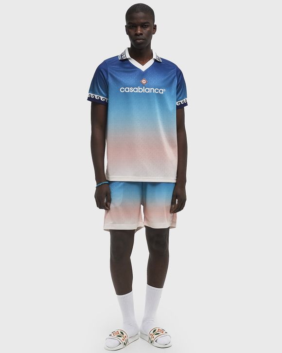 Casablanca UNISEX SHORT SLEEVE FOOTBALL SHIRT Blue/Pink