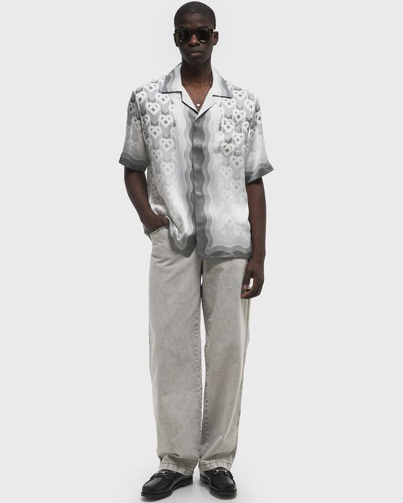 Tシャツ・カットソー Casablanca FW25 'Cuban Collar' shirt (MPF25SH00307 CASAWAY) Casablanca SHORT SLEEVE CUBAN COLLAR SHIRT Grey | BSTN Store
