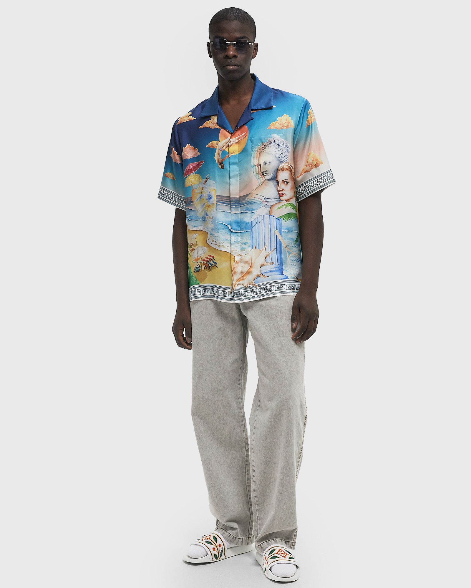 SHORT SLEEVE CUBAN COLLAR SHIRT