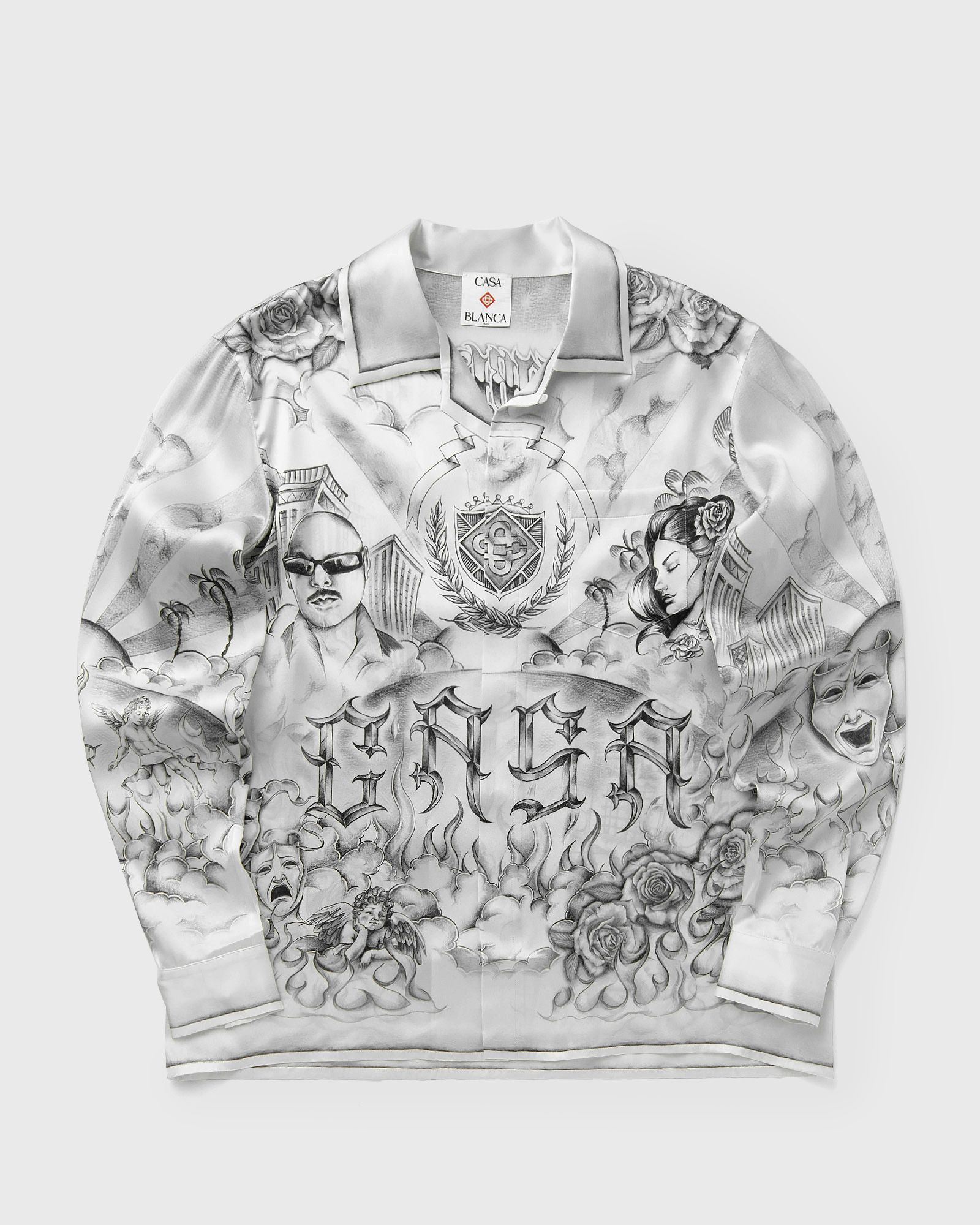 LONG SLEEVE CUBAN COLLAR SHIRT